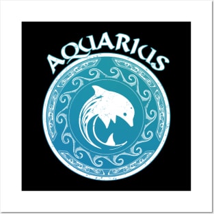 Aquarius Dolphin Posters and Art